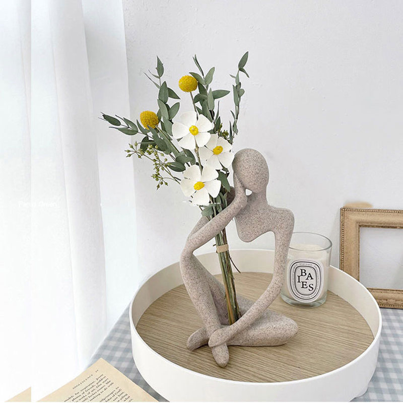 Modern Nordic Statue Abstract Thinker Resin Figurine Office Home Decoration Desktop Decor Handmade Crafts Art Sculpture Sale