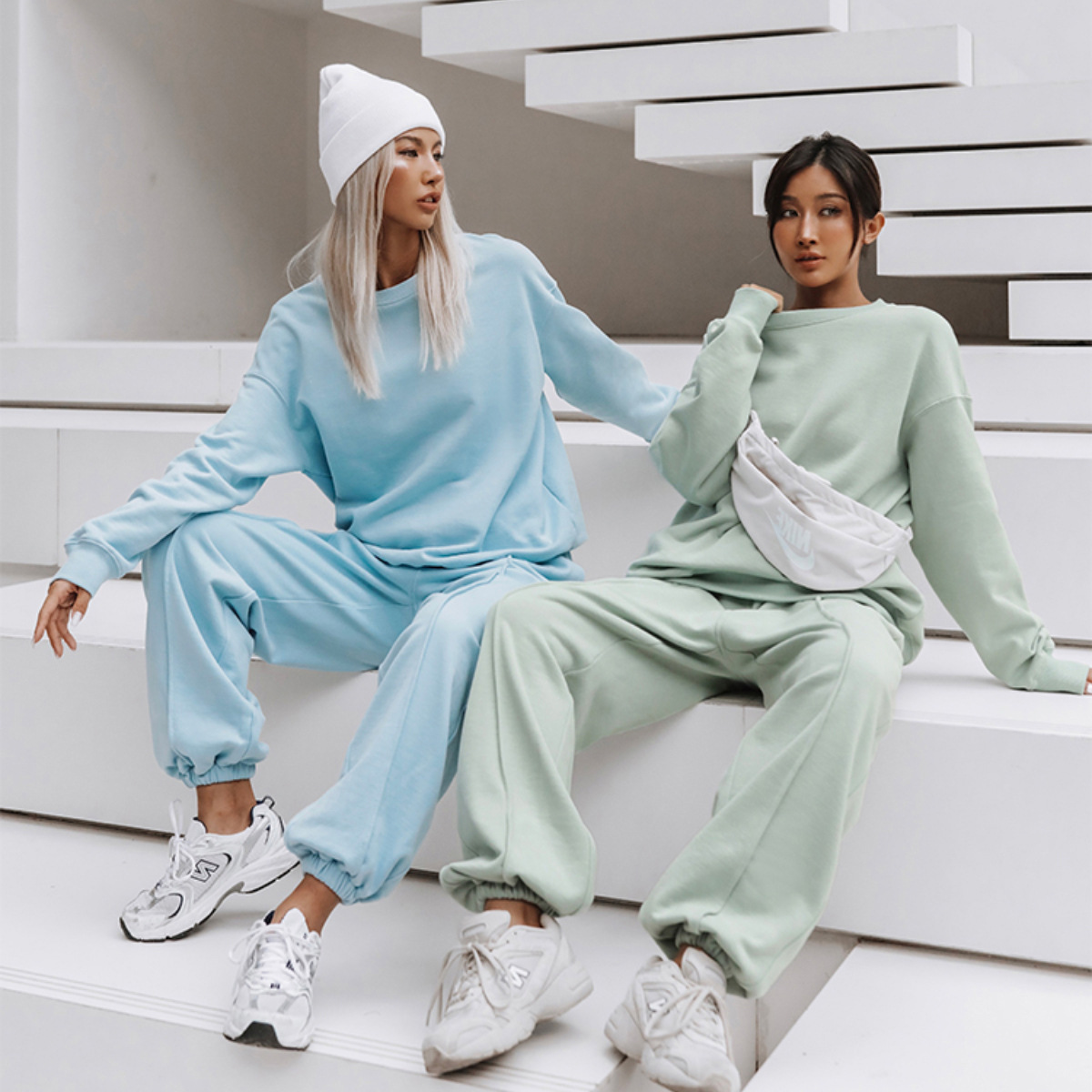 SONDR  spring and summer women's loose sports casual sweater suit two-piece streetwear pants suit sports pullover
