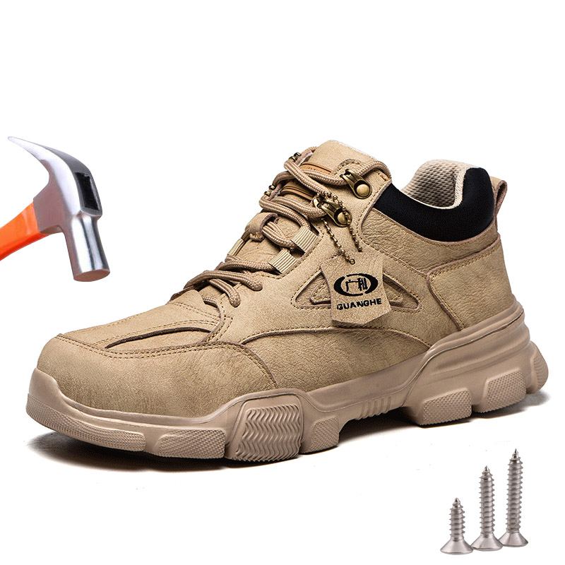  Work Safety Shoes Men Lightweight Safety Boots Indestructible Work Sneakers Women Kevlar Insole Protective Steel Toe Shoes
