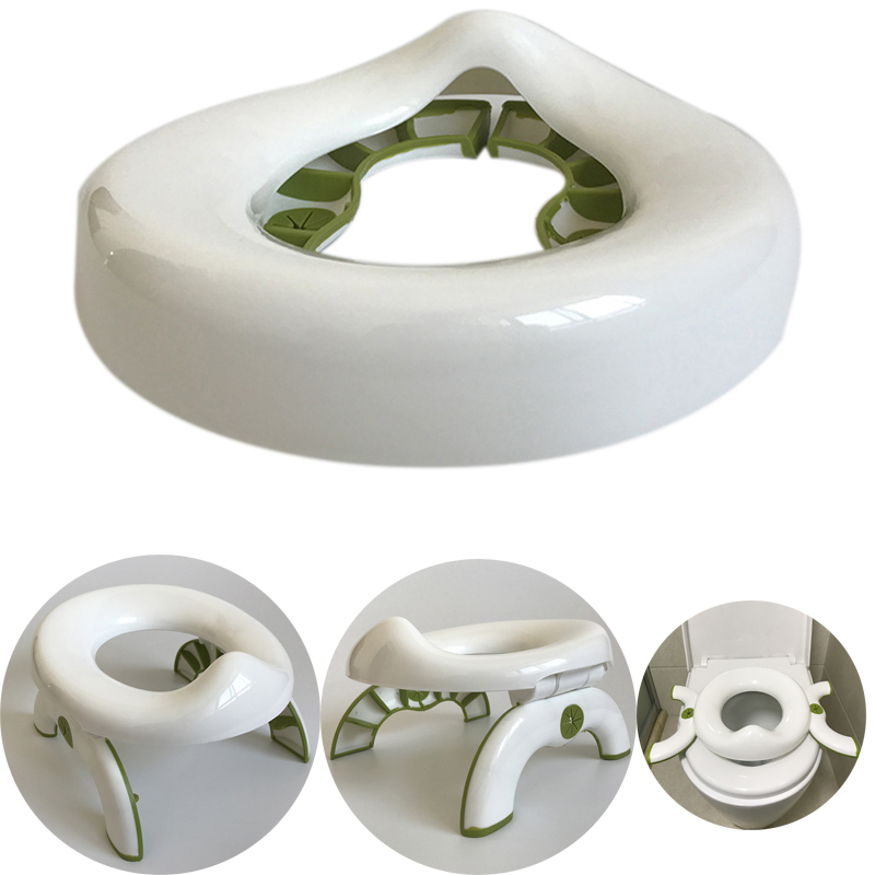 2 in 1 Portable Training Toilet Seat Kids Multifunctional Foldable Travel Potty Rings for Baby Infant Toddle