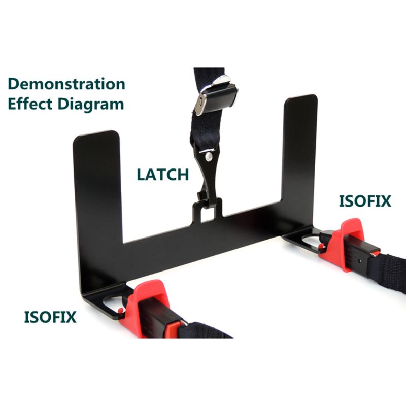 ISOFIX Bracket， Car Seat Protectors for Child Seats， Universal Car Seat Restraint Mounting Kit for ISOFIX Connector
