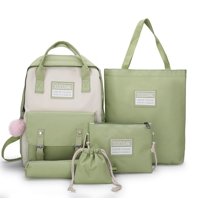 5 set School Bags for Teenage Girls Kids Children Student Backpack Travel Teen Shoulder Bag Child Schoolbag Women backpack