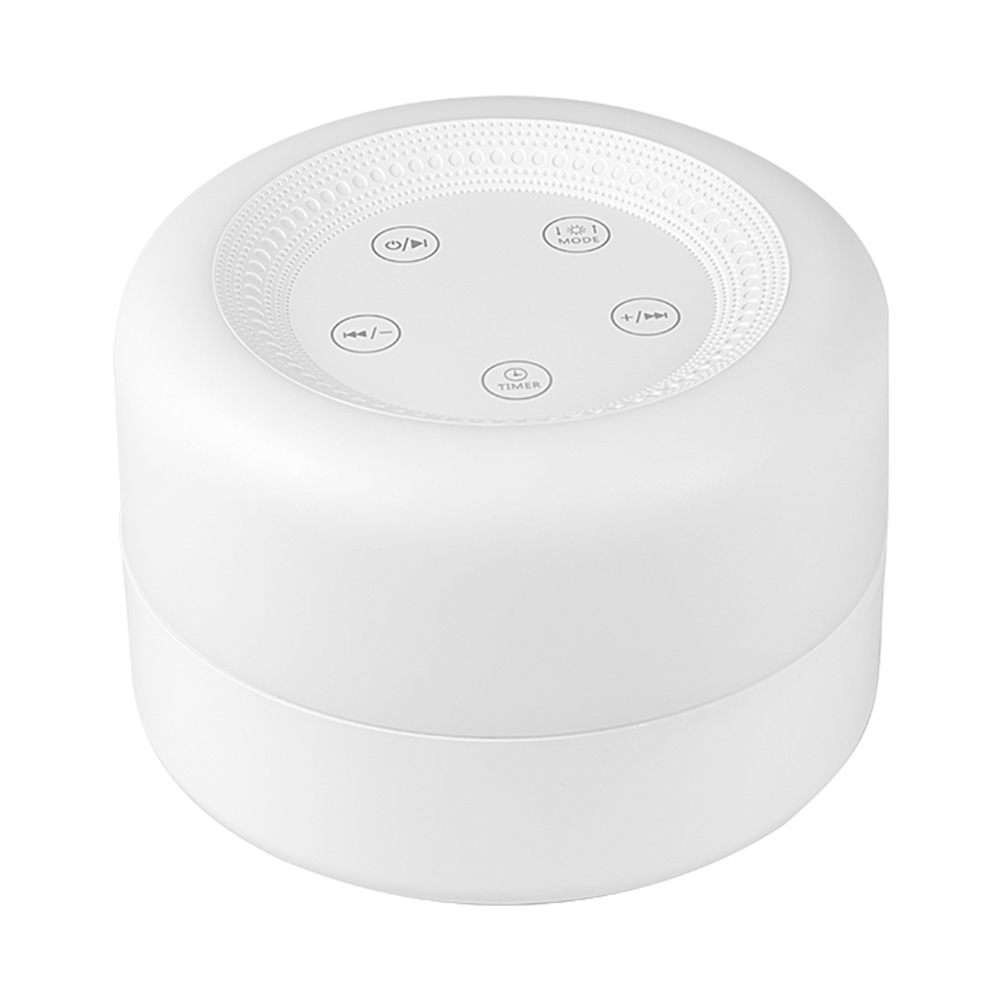 White Sound Machine Baby Soother with 12 Soothing Sounds 7 Lighting Colors Timer for Baby Students Adults Sleep Meditation