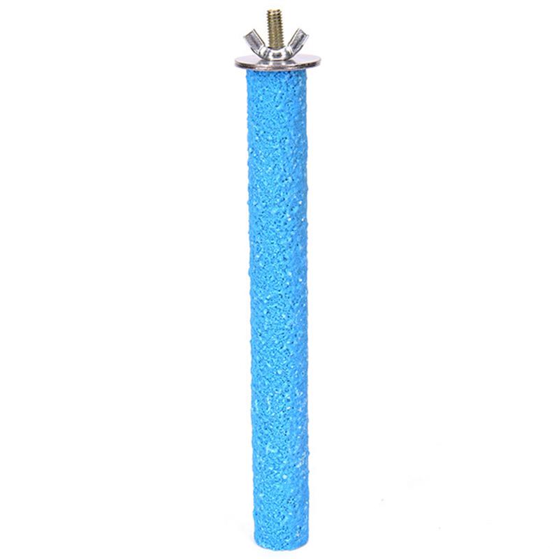 1pc Bird Perch Stand Wooden Rough Birds Paw Grinding Perch Standing Parrot Toy Pet Supplies Random Color