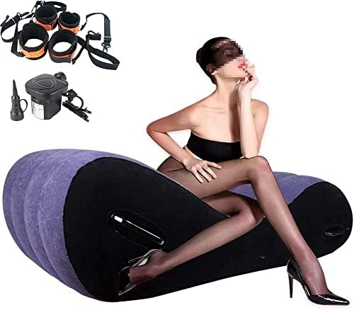 Sex Sofa Inflatable Sex Bench for Lovers Sex Position Aid Magic Sofa Sex Lounge Portable Body Pillow Multi-Functional Pillow Furniture BDSM Erotic Products Adult Game Toys for Couples (Blue)